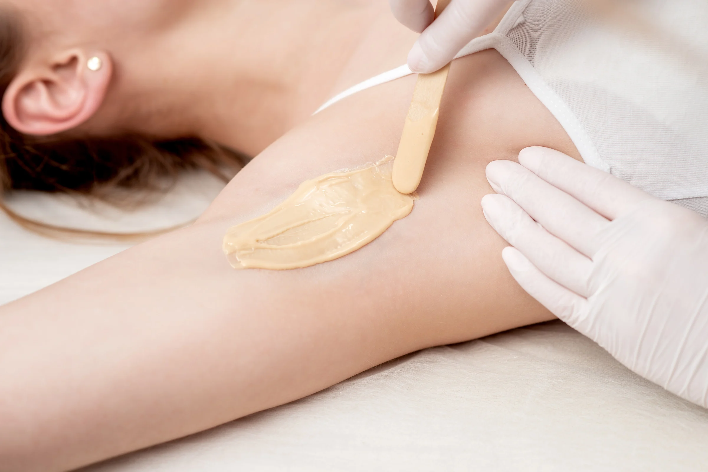Underarm waxing treatment
